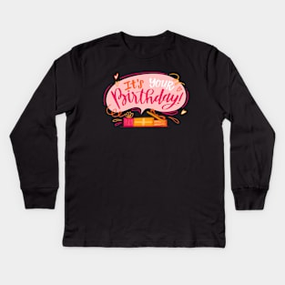 Happy Birthday Party Kids Long Sleeve T-Shirt